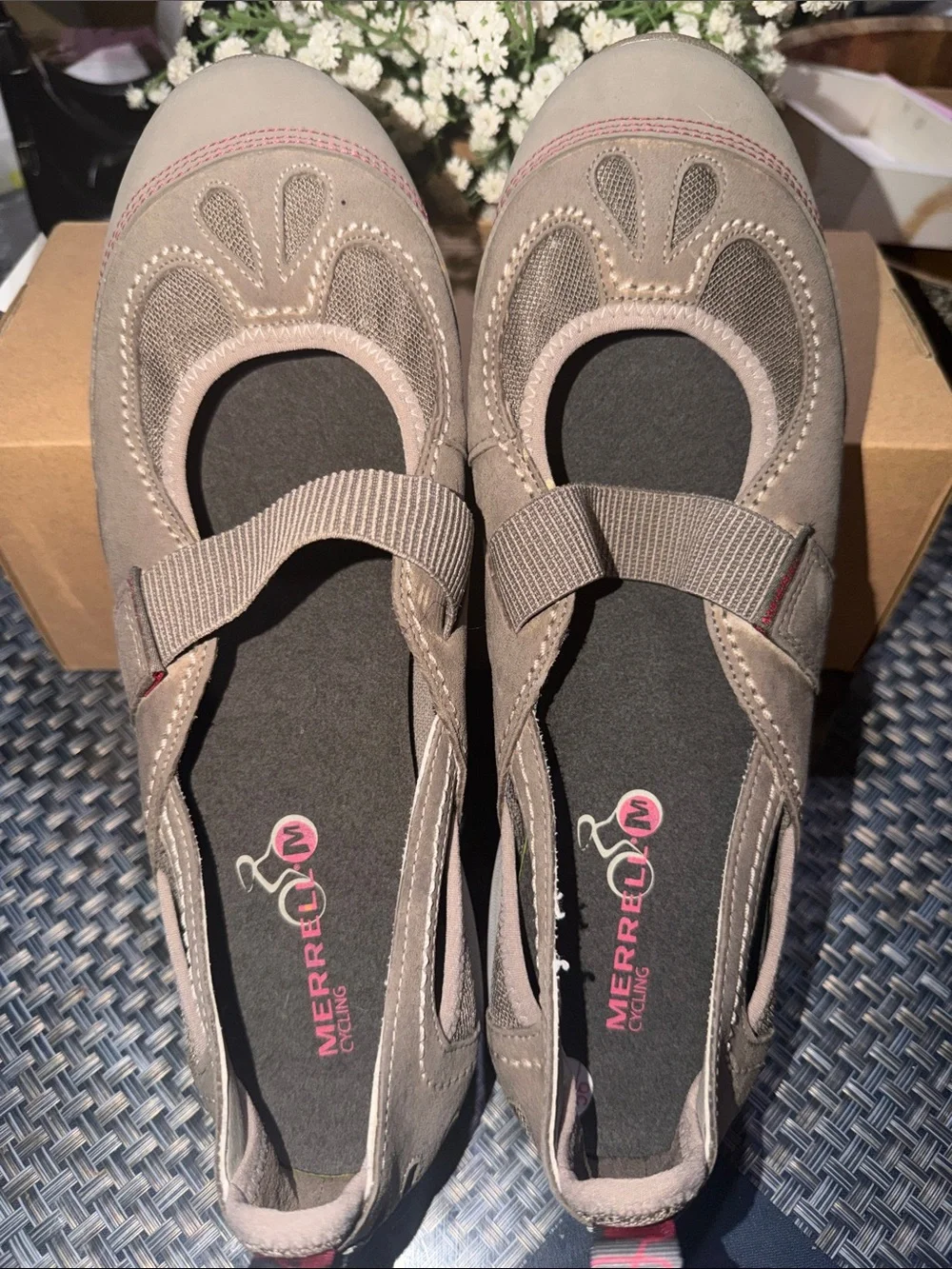 Merrell Taupe Mary Jane Casual Flats